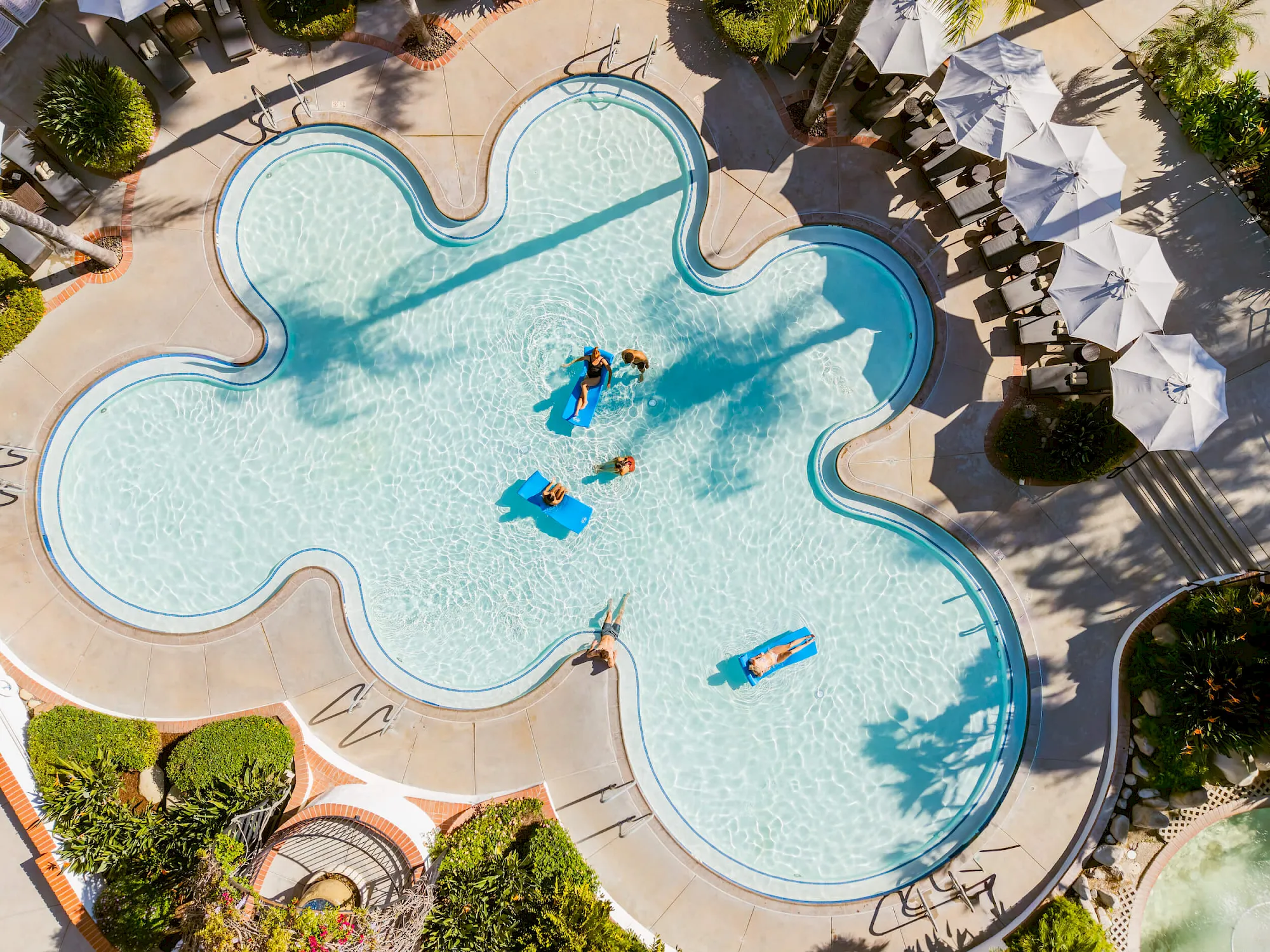 Guests enjoying the pools at Glen Ivy Hot Springs