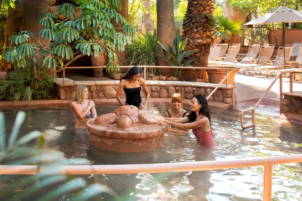 Guests enjoying a day at Glen Ivy Hot Springs