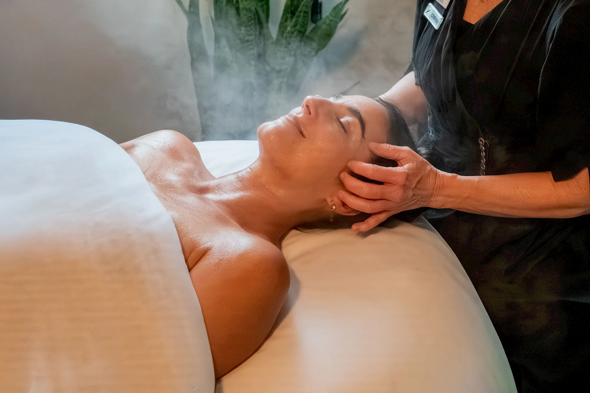 Guest receiving a body treatment at Glen Ivy