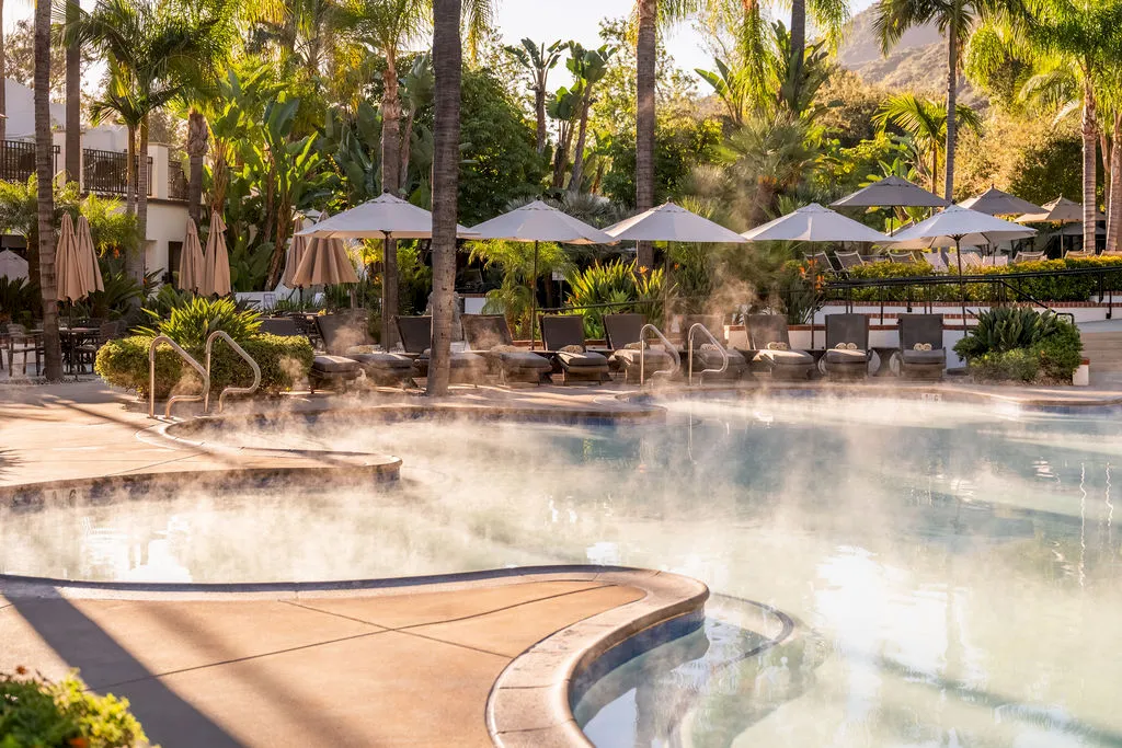 Guests at Glen Ivy Hot Springs mineral pools